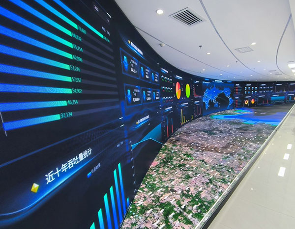 港口數(shù)據(jù)可視化大屏幕